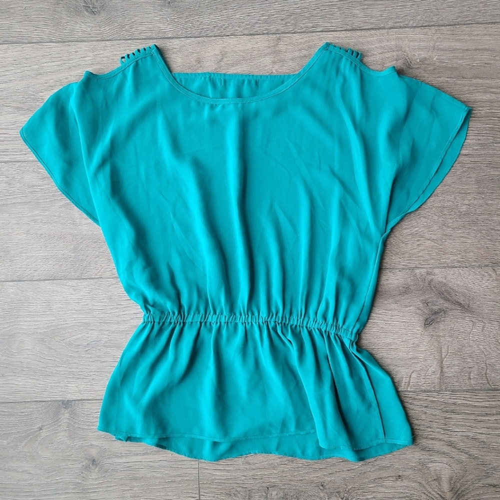 #14- Fate (mendocino brand) blouse teal size S
